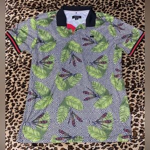 EUC Urban Streetwear Dragonfly Leaves Geometric Men’s Big & Tall Dress Shirt